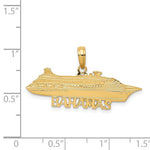 Load image into Gallery viewer, 14k Yellow Gold Bahamas Cruise Ship Travel Vacation Pendant Charm
