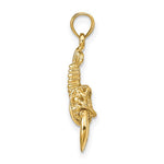 Cargar imagen en el visor de la galería, 14k Yellow Gold Lobster Ocean Life Pendant Charm
