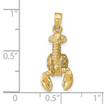 Charger l&#39;image dans la galerie, 14k Yellow Gold Lobster Ocean Life Pendant Charm
