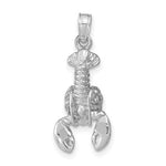 画像をギャラリービューアに読み込む, 14k White Gold Lobster Ocean Life Pendant Charm
