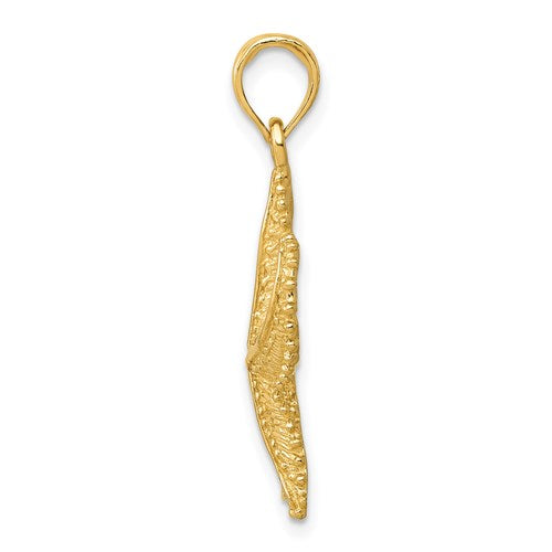 14k Yellow Gold Starfish Pendant Charm