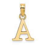 Carica l&#39;immagine nel visualizzatore di Gallery, 10K Yellow Gold Uppercase Initial Letter A Block Alphabet Pendant Charm
