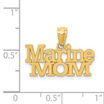 Lataa kuva Galleria-katseluun, 14k Yellow Gold Marine Mom Pendant Charm - [cklinternational]
