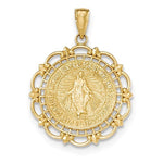 Afbeelding in Gallery-weergave laden, 14k Yellow Gold Blessed Virgin Mary Miraculous Medal Pendant Charm
