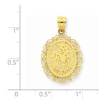 Φόρτωση εικόνας στο εργαλείο προβολής Συλλογής, 14k Yellow Gold Sagittarius Zodiac Horoscope Oval Pendant Charm
