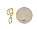 Charger l&#39;image dans la galerie, 14k Yellow Gold Initial Letter G Cursive Chain Slide Pendant Charm
