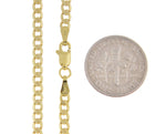 Φόρτωση εικόνας στο εργαλείο προβολής Συλλογής, 14k Yellow Gold 2.9mm Beveled Curb Link Bracelet Anklet Necklace Pendant Chain
