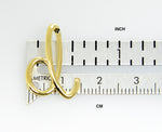 Indlæs billede til gallerivisning 14k Yellow Gold Initial Letter D Cursive Chain Slide Pendant Charm

