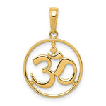 Kép betöltése a galériamegjelenítőbe: 14k Yellow Gold Om Yoga Symbol Pendant Charm
