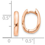 Carica l&#39;immagine nel visualizzatore di Gallery, 14k Rose Gold Classic Polished Hinged Hoop Huggie Earrings
