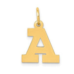 將圖片載入圖庫檢視器 14K Yellow Gold Uppercase Initial Letter A Block Alphabet Pendant Charm
