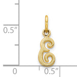 Afbeelding in Gallery-weergave laden, 14k Yellow Gold Script Letter E Initial Alphabet Pendant Charm
