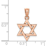 Load image into Gallery viewer, 14k Rose Gold Star of David Pendant Charm
