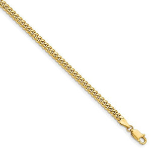 14k Yellow Gold 3.5mm Miami Cuban Link Bracelet Anklet Choker Necklace Pendant Chain