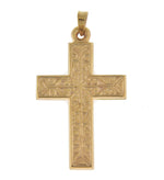 Load image into Gallery viewer, 14k Yellow Gold Filigree Cross Pendant Charm
