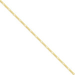 이미지를 갤러리 뷰어에 로드 , 14K Yellow Gold 3mm Flat Figaro Bracelet Anklet Choker Necklace Pendant Chain
