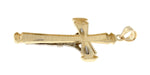 이미지를 갤러리 뷰어에 로드 , 14k Gold Two Tone Large Cross Crucifix Pendant Charm
