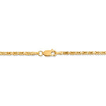 Загрузить изображение в средство просмотра галереи, 14K Yellow Gold 2mm Byzantine Bracelet Anklet Choker Necklace Pendant Chain
