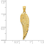 Carregar imagem no visualizador da galeria, 14k Yellow Gold Angel Wing Pendant Charm
