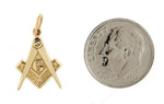 Φόρτωση εικόνας στο εργαλείο προβολής Συλλογής, 14k Yellow Gold Masonic Pendant Charm
