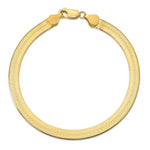 Kép betöltése a galériamegjelenítőbe: 14k Yellow Gold 5.5mm Silky Herringbone Bracelet Anklet Choker Necklace Pendant Chain
