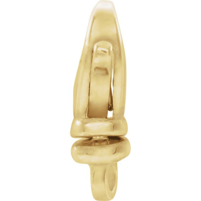 Dull Gold Lobster Clasp with D-Ring Swivel Bottom - 1.625 x