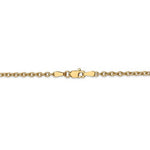 Cargar imagen en el visor de la galería, 14k Yellow Gold 2.4mm Round Open Link Cable Bracelet Anklet Choker Necklace Pendant Chain
