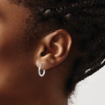 將圖片載入圖庫檢視器 Sterling Silver Diamond Cut Classic Round Hoop Earrings 12mm x 2mm
