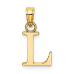 Загрузить изображение в средство просмотра галереи, 14K Yellow Gold Uppercase Initial Letter L Block Alphabet Pendant Charm
