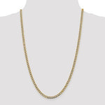 Lataa kuva Galleria-katseluun, 14K Yellow Gold with Rhodium 4.3mm Pavé Curb Bracelet Anklet Choker Necklace Pendant Chain with Lobster Clasp
