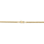 Carregar imagem no visualizador da galeria, 14K Yellow Gold 2.25mm Rope Bracelet Anklet Choker Necklace Pendant Chain
