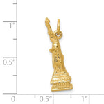 이미지를 갤러리 뷰어에 로드 , 14k Yellow Gold New York Statue Liberty 3D Pendant Charm - [cklinternational]
