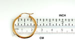 Φόρτωση εικόνας στο εργαλείο προβολής Συλλογής, 14K Rose Gold Square Tube Round Hoop Earrings 25mmx2mm
