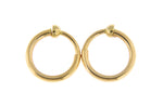 Afbeelding in Gallery-weergave laden, 14k Yellow Gold Non Pierced Clip On Round Hoop Earrings 14mm x 2mm
