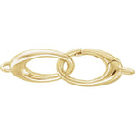 Indlæs billede til gallerivisning 14k Yellow White Gold 23x7mm OD Double Push Clasp Pendant Charm Hangers Bails Connectors for Bracelets Anklets Necklaces
