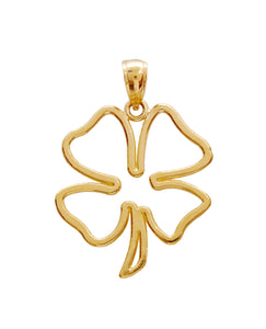 10k Gold Four-Leaf Clover Pendant Necklace