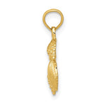 Cargar imagen en el visor de la galería, 14k Yellow Gold Shell Seashell Starfish Sand Dollar Cluster Pendant Charm
