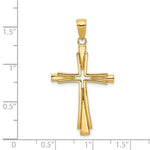 Lataa kuva Galleria-katseluun, 14k Yellow Gold Cross Polished Pendant Charm
