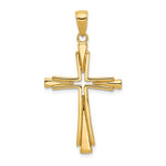 Cargar imagen en el visor de la galería, 14k Yellow Gold Cross Polished Pendant Charm
