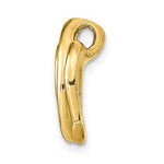 Załaduj obraz do przeglądarki galerii, 14k Yellow Gold Initial Letter M Cursive Chain Slide Pendant Charm

