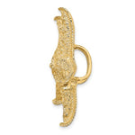 Load image into Gallery viewer, 14k Yellow Gold Starfish Chain Slide Textured Pendant Charm
