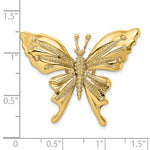 Cargar imagen en el visor de la galería, 14k Yellow Gold Butterfly Chain Slide Pendant Charm
