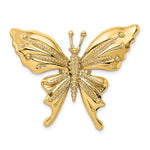 Ladda upp bild till gallerivisning, 14k Yellow Gold Butterfly Chain Slide Pendant Charm
