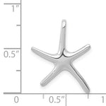 Carregar imagem no visualizador da galeria, 14k White Gold Starfish Chain Slide Pendant Charm
