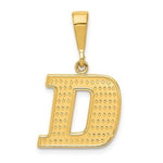 画像をギャラリービューアに読み込む, 14K Yellow Gold Uppercase Initial Letter D Block Alphabet Pendant Charm
