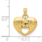Cargar imagen en el visor de la galería, 14k Yellow Gold Best Friend Paw Print Dog Puppy Heart Pendant Charm
