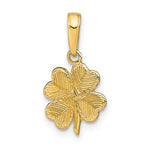 Cargar imagen en el visor de la galería, 14k Yellow Gold Good Luck Four Leaf Clover Pendant Charm
