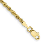 Indlæs billede til gallerivisning 10k Yellow Gold 2.25mm Diamond Cut Rope Bracelet Anklet Choker Necklace Pendant Chain
