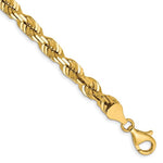 Lataa kuva Galleria-katseluun, 14k Yellow Gold 6.5mm Diamond Cut Rope Bracelet Anklet Choker Necklace Pendant Chain
