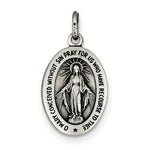 Afbeelding in Gallery-weergave laden, Sterling Silver Blessed Virgin Mary Miraculous Medal Oval Pendant Charm
